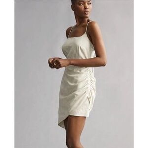 Anthropologie ruched mini dress